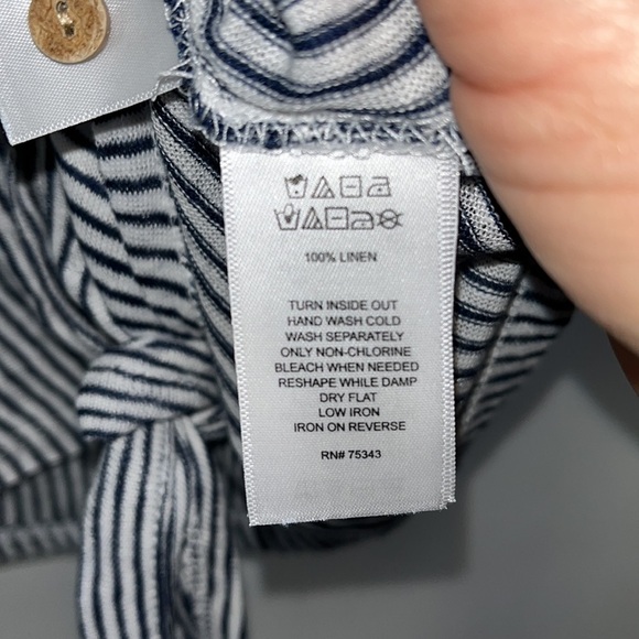 Rachel Zoe sleeveless button down striped Summer top Sz S - Picture 8 of 10